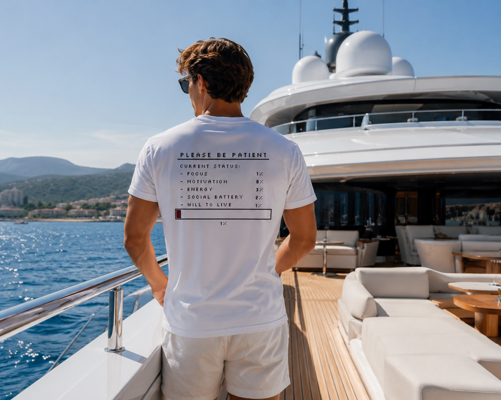 Mentally Loading Tee — 'Mentally Loading... 1%' Graphic T-Shirt