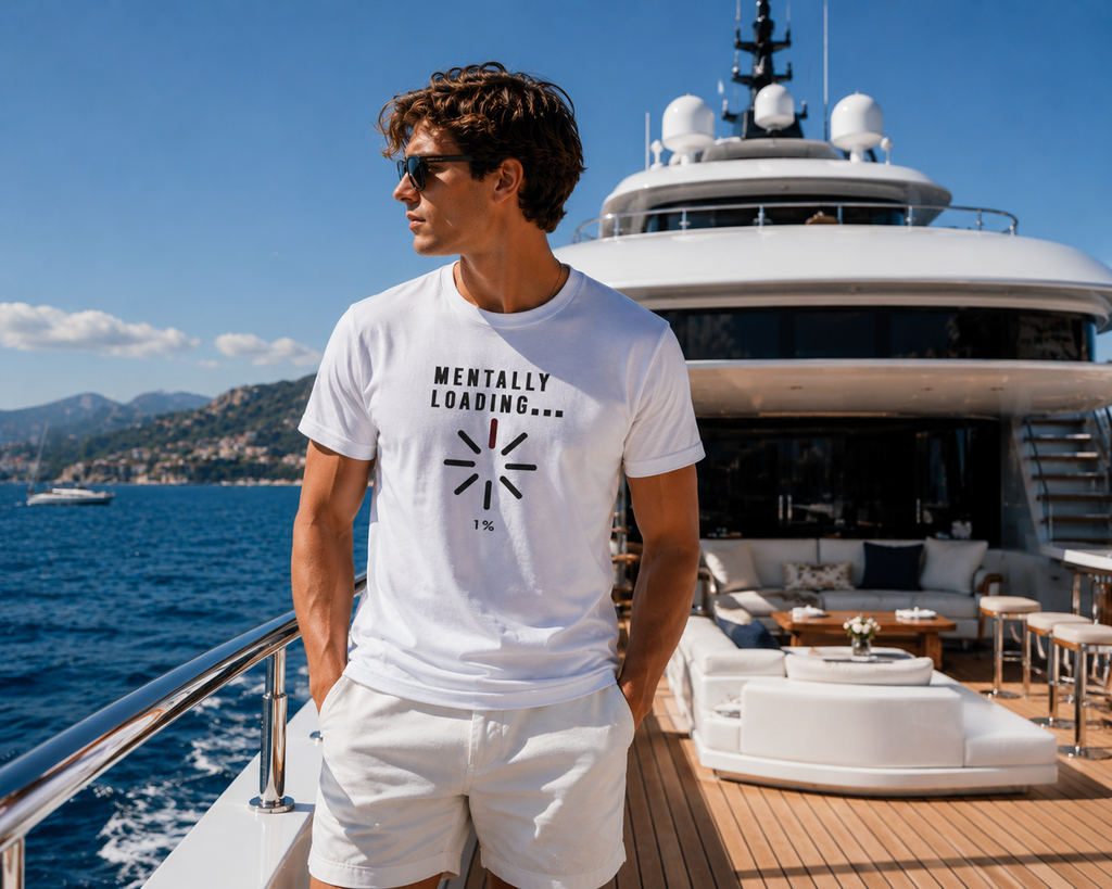 Mentally Loading Tee — 'Mentally Loading... 1%' Graphic T-Shirt