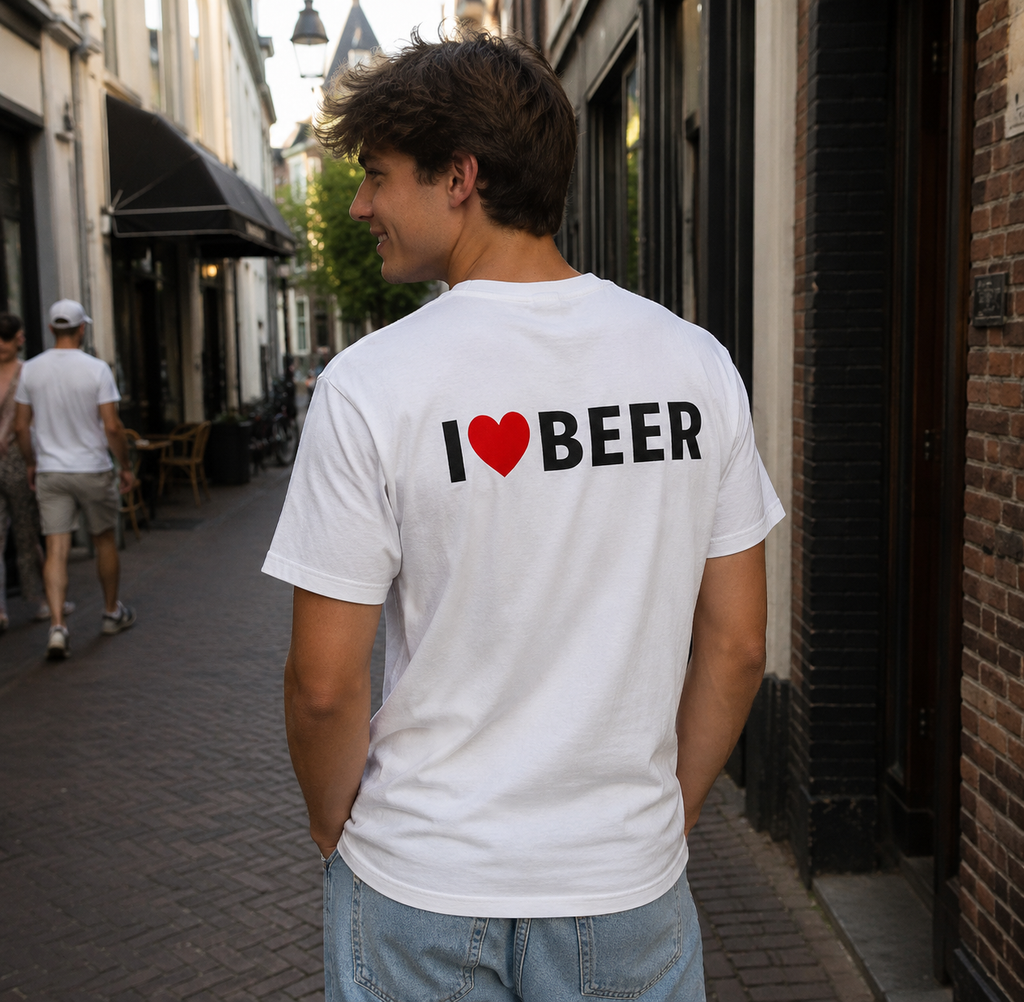 I ♥ Beer Tee — Casual Graphic Beer Lover T-Shirt